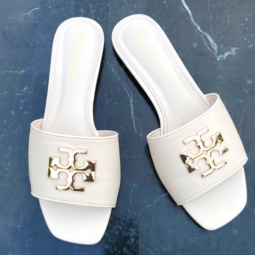 Tory Burch Ivory Eleanor Slide